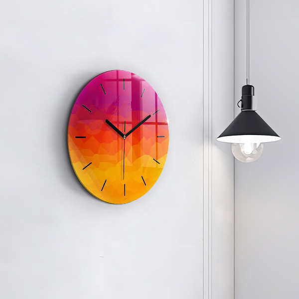 Wanduhr rund mit motiv Sonnenaufgang