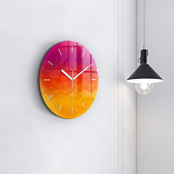 Wanduhr rund mit motiv Sonnenaufgang