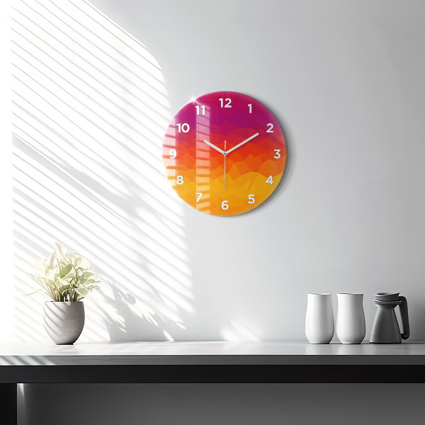 Wanduhr rund mit motiv Sonnenaufgang