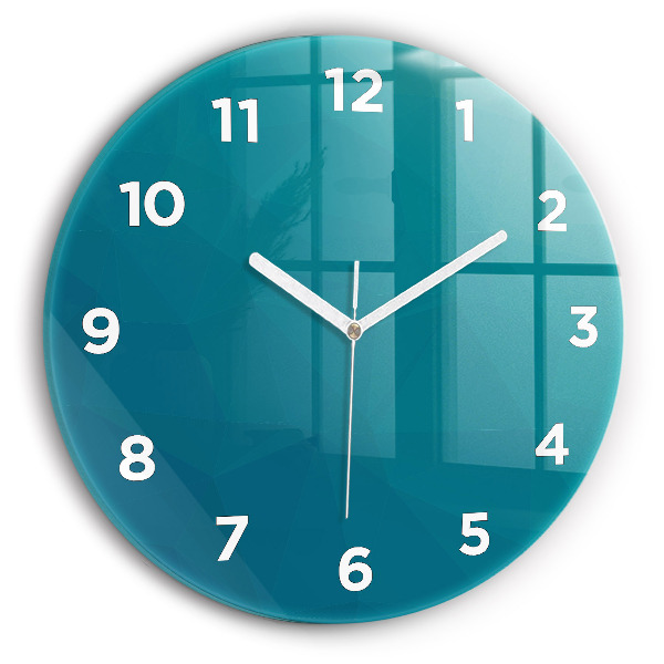 Wanduhr glas rund Marine Abstraktion