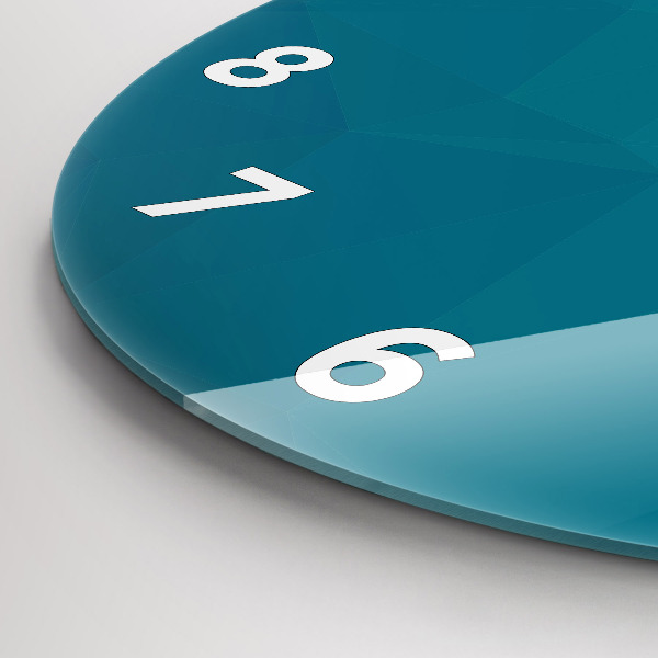 Wanduhr glas rund Marine Abstraktion