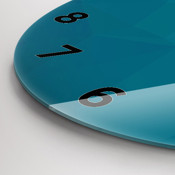 Wanduhr glas rund Marine Abstraktion