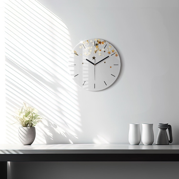 Wanduhr rund Sterne