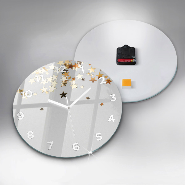 Wanduhr rund Sterne