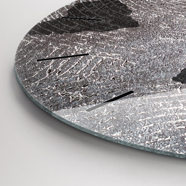 Wanduhr glas rund Weltkarte Beton