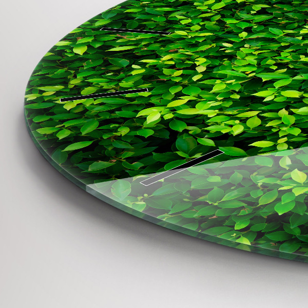 Wanduhr rund mit motiv Heckenblätter