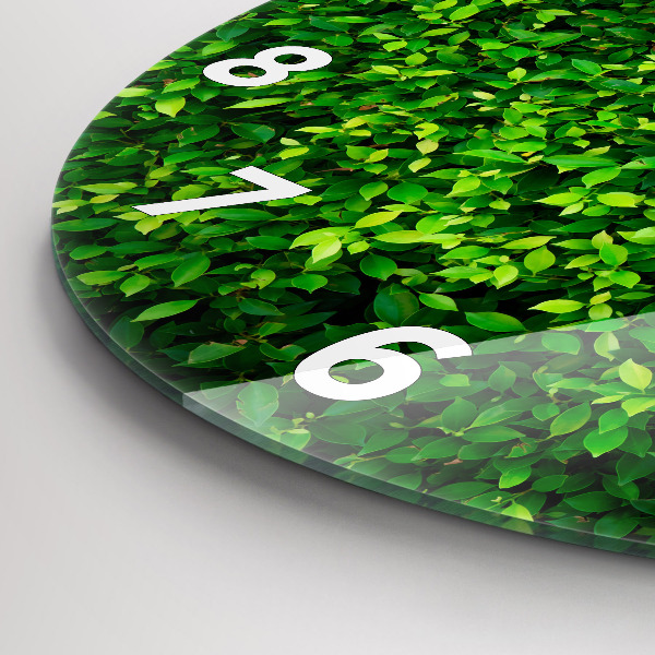 Wanduhr rund mit motiv Heckenblätter