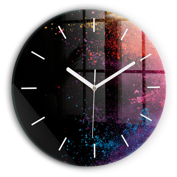 Wanduhr rund mit motiv Eine Explosion von Farben
