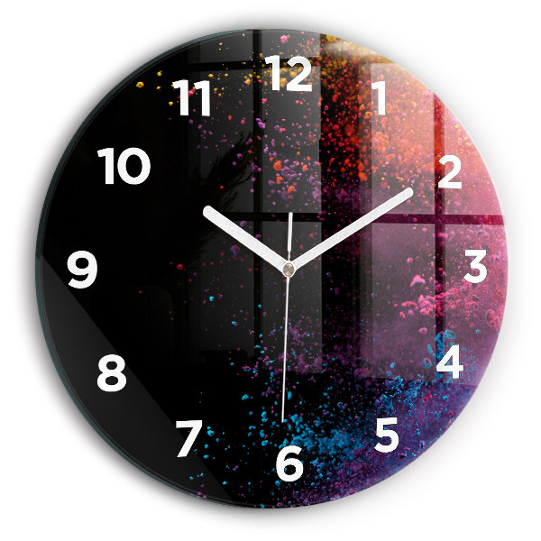 Wanduhr rund mit motiv Eine Explosion von Farben