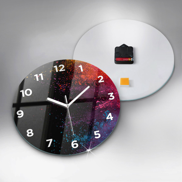 Wanduhr rund mit motiv Eine Explosion von Farben