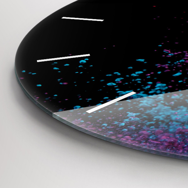 Wanduhr rund mit motiv Eine Explosion von Farben