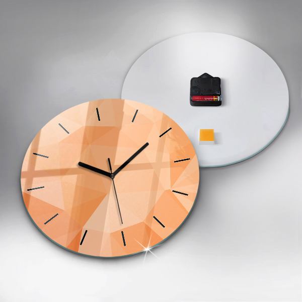 Wanduhr rund mit motiv Abstrakte Dreiecke