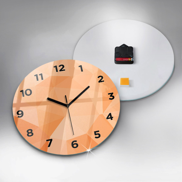 Wanduhr rund mit motiv Abstrakte Dreiecke