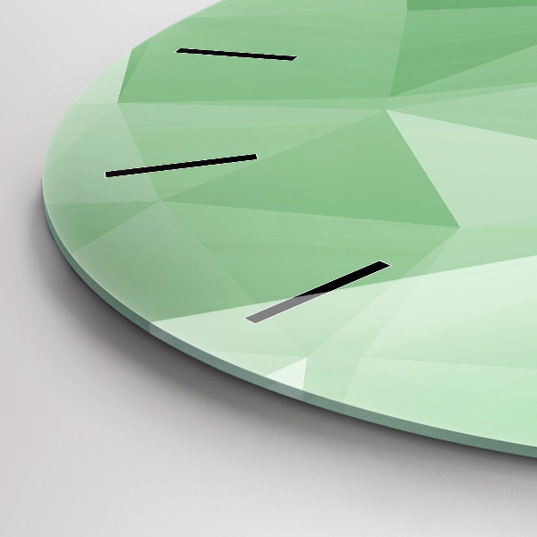 Wanduhr glas rund Dreiecke abstrakt