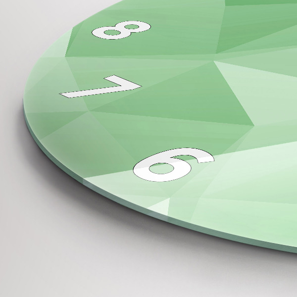 Wanduhr glas rund Dreiecke abstrakt