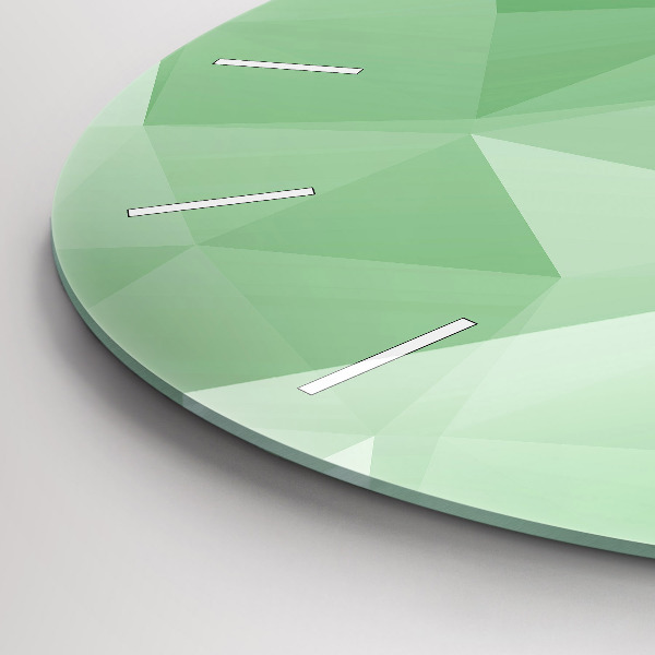 Wanduhr glas rund Dreiecke abstrakt