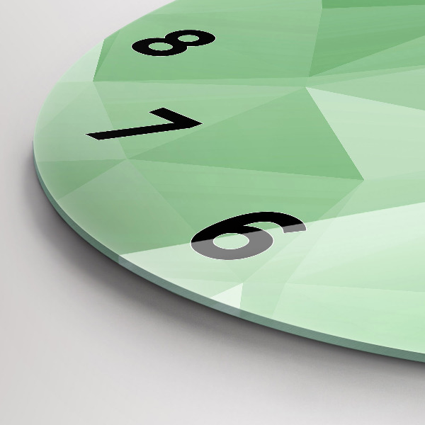 Wanduhr glas rund Dreiecke abstrakt