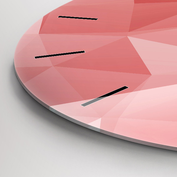 Wanduhr rund Dreiecke abstrakt