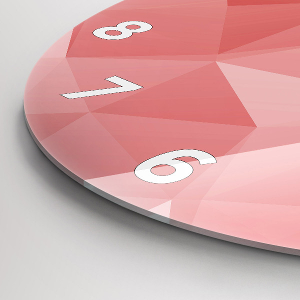 Wanduhr rund Dreiecke abstrakt