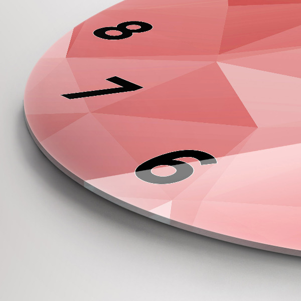 Wanduhr rund Dreiecke abstrakt