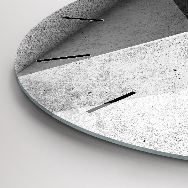 Wanduhr glas rund Abstrakte Dreiecke