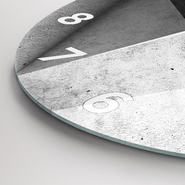 Wanduhr glas rund Abstrakte Dreiecke