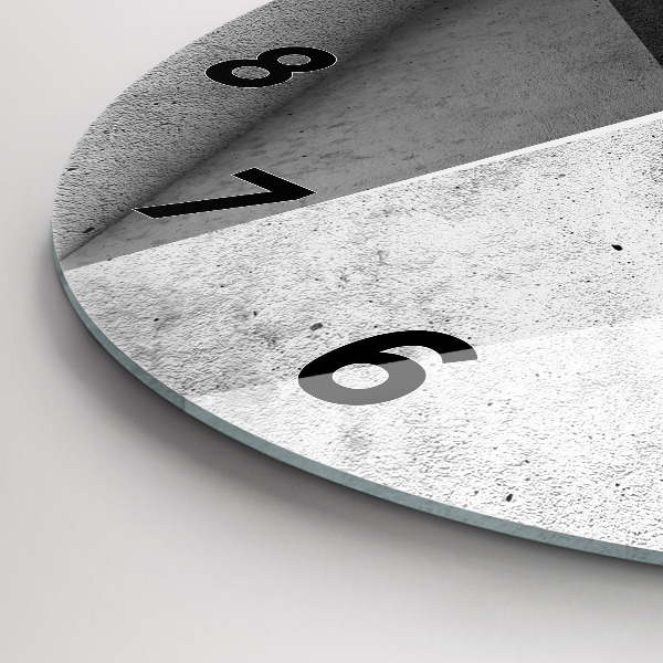 Wanduhr glas rund Abstrakte Dreiecke