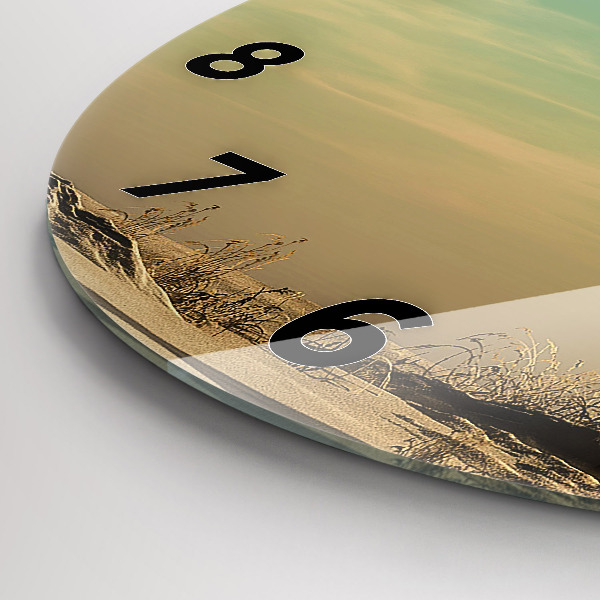 Wanduhr glas rund Elefant in einem Baum