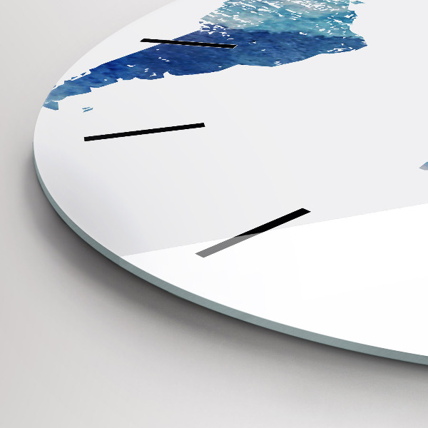 Wanduhr rund Weltkarte