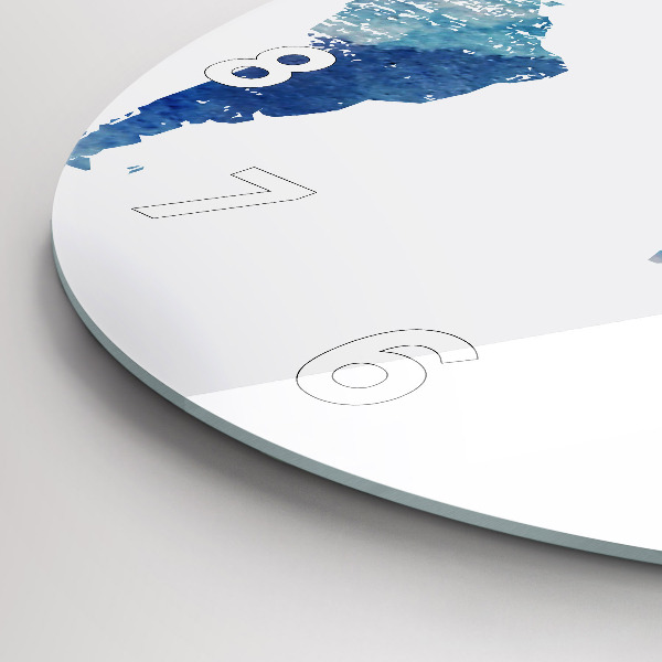 Wanduhr rund Weltkarte