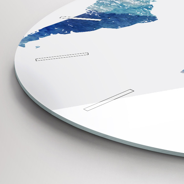 Wanduhr rund Weltkarte