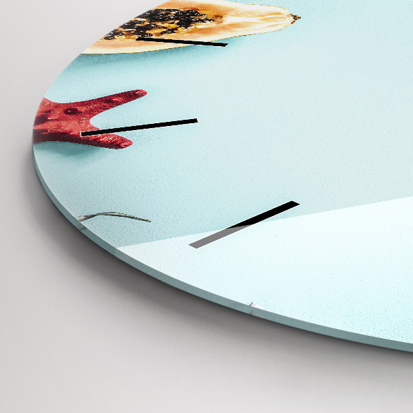 Wanduhr rund mit motiv Sommer Komposition