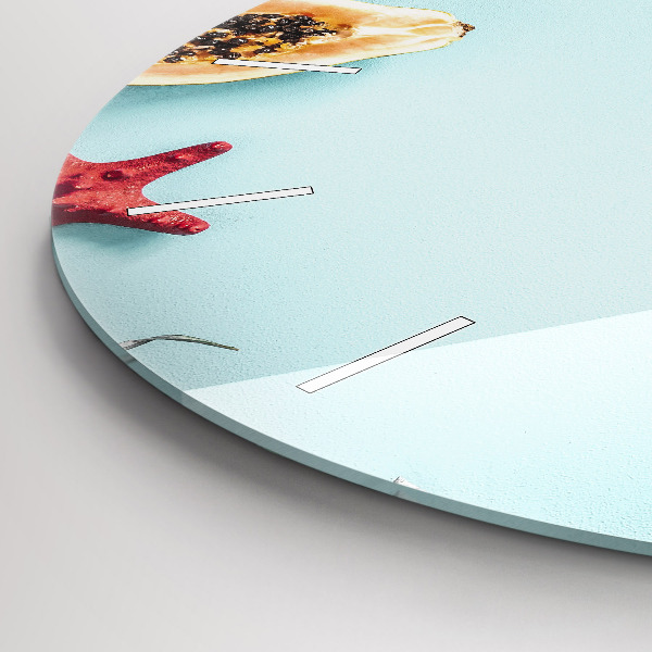 Wanduhr rund mit motiv Sommer Komposition