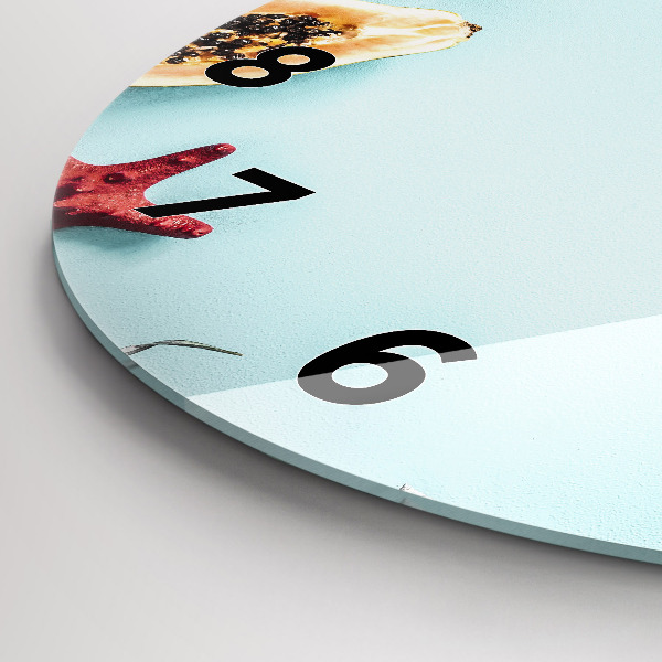 Wanduhr rund mit motiv Sommer Komposition