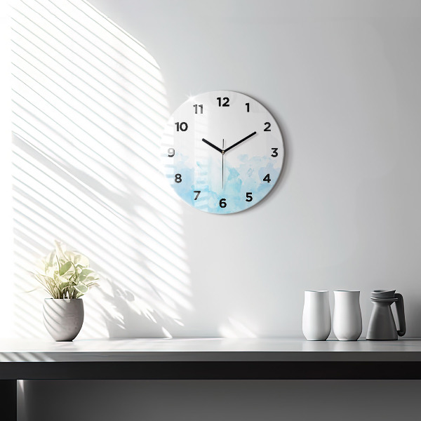 Wanduhr rund Gemalte Flecken