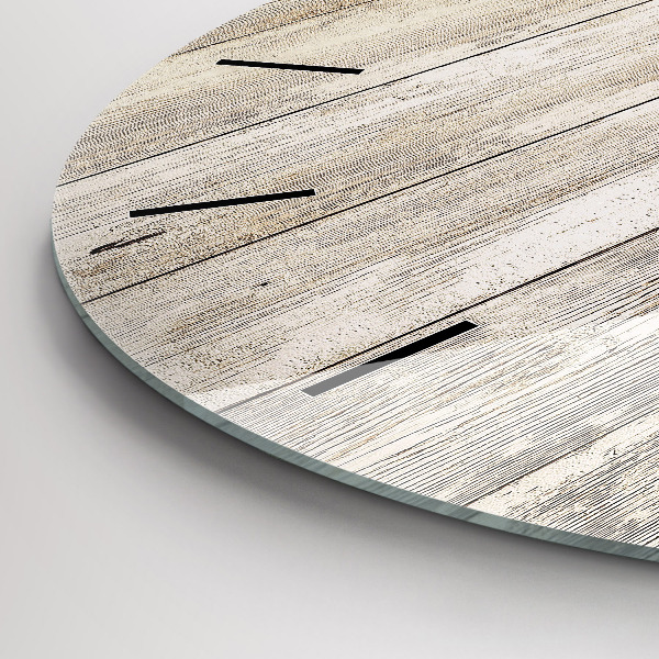 Wanduhr glas rund Holztafeln