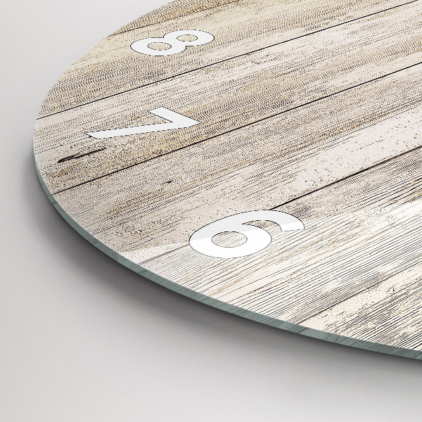 Wanduhr glas rund Holztafeln