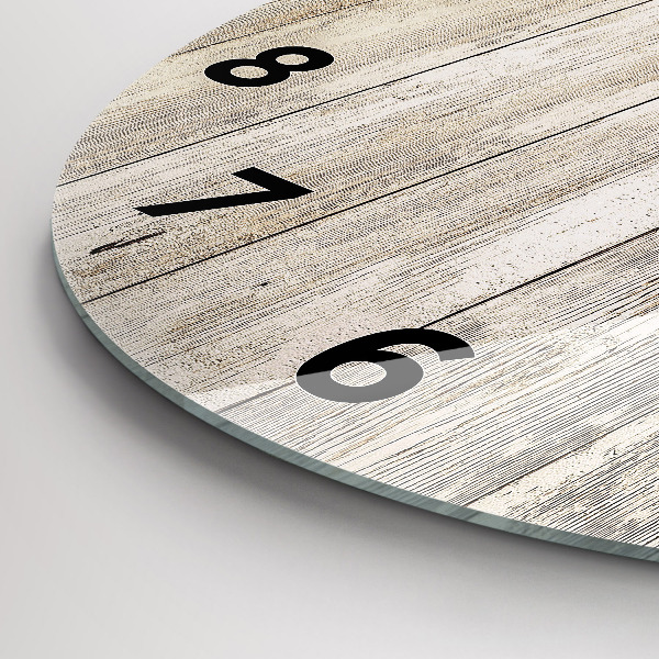 Wanduhr glas rund Holztafeln