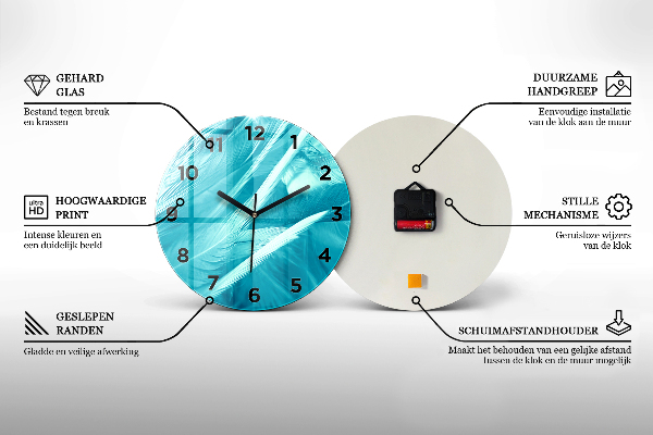 Wanduhr rund mit motiv Dunkles Wandmuster