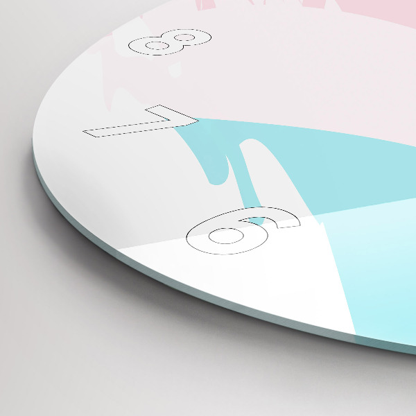 Wanduhr rund mit motiv Pastell Abstraktion