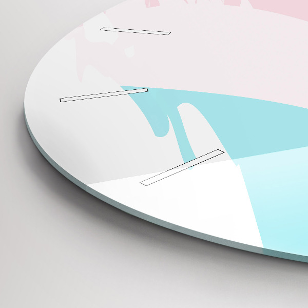 Wanduhr rund mit motiv Pastell Abstraktion