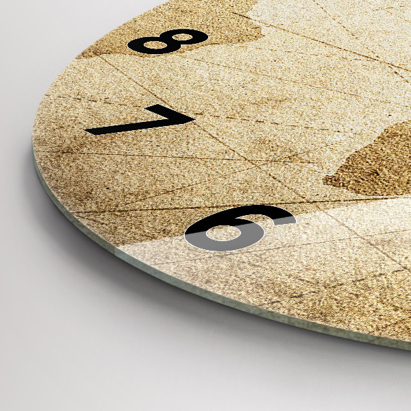 Wanduhr rund mit motiv Vintage-Weltkarte