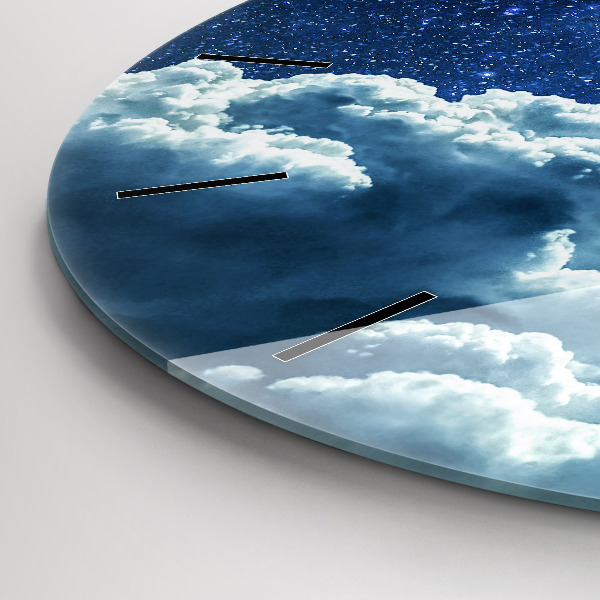 Wanduhr rund mit motiv Nachthimmel