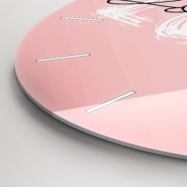 Wanduhr glas rund Liebe dich selbst Inschrift