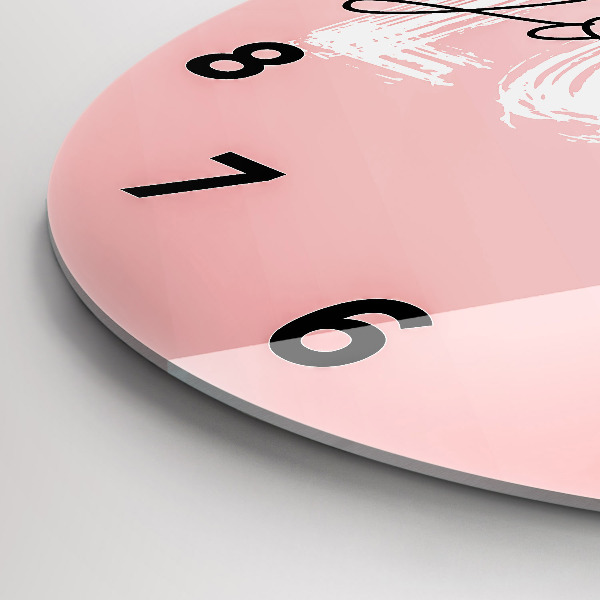 Wanduhr glas rund Liebe dich selbst Inschrift