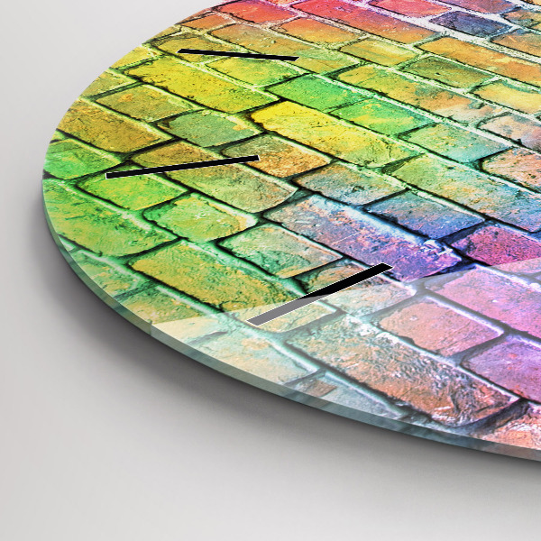 Wanduhr glas rund Bemalte Wand