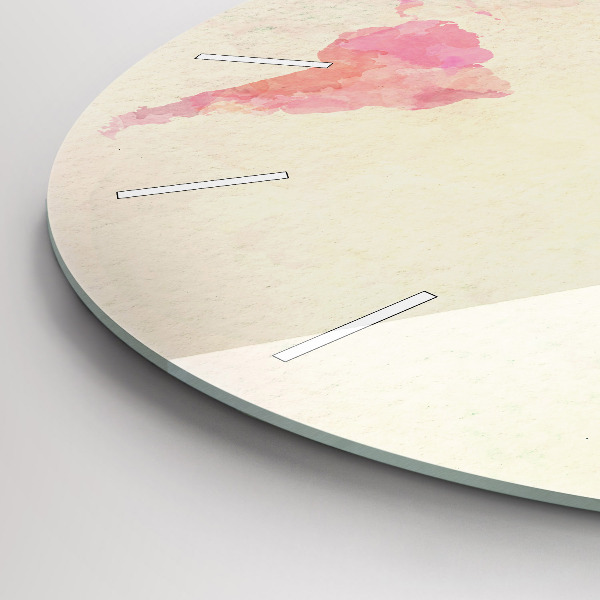 Wanduhr rund mit motiv Aquarell Weltkarte