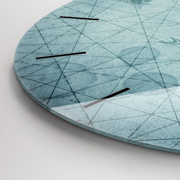 Wanduhr glas rund Vintage-Karte