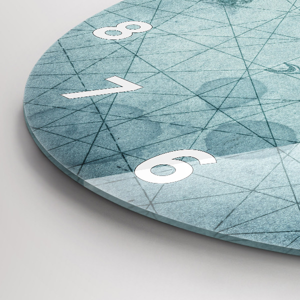 Wanduhr glas rund Vintage-Karte