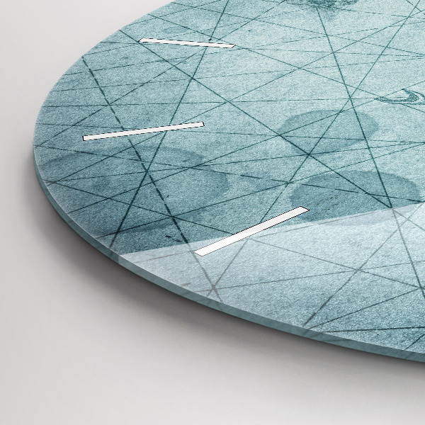 Wanduhr glas rund Vintage-Karte